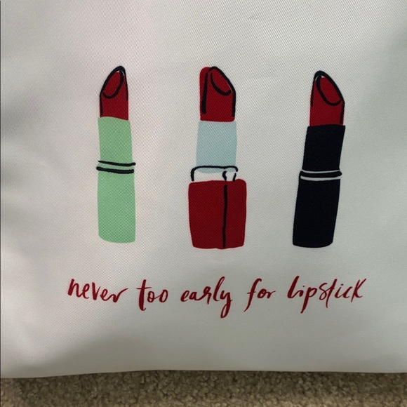 Kate Spade White and Mint Lipstick Tote - Picture 3 of 4